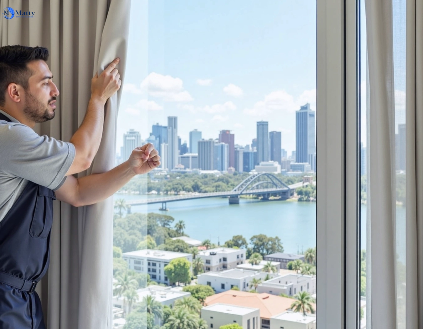 Professional curtain steam cleaning service russells-bridge-vic QLD by Matty Curtain Cleaning